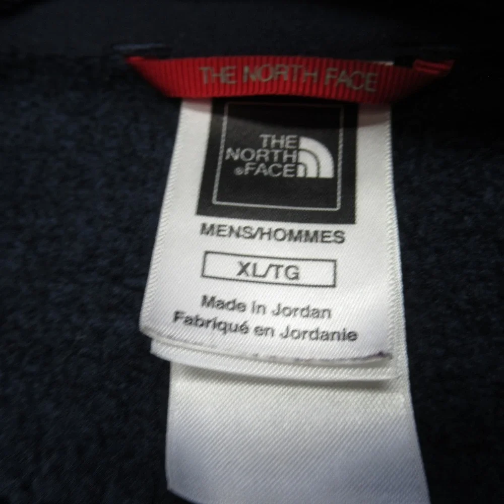 The North Face Jacket Mens XL Blue Pockets Raglan Sleeve Full Zip Fleece Outdoor